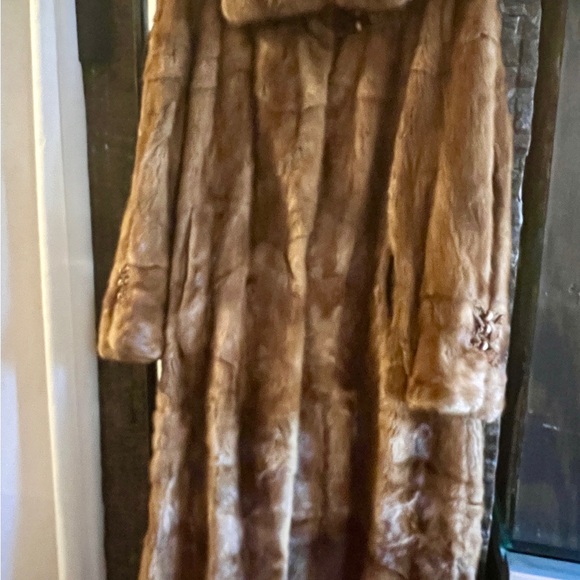 2000s Giuliana Teso for Neiman Marcus Full-Length Mink Coat Rich Brown Italy - Picture 13 of 13